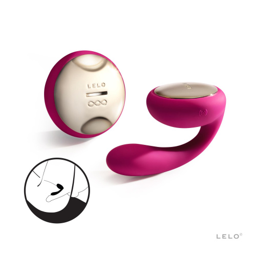 Lelo Ida - Вибромассажер для пары, 9х1.9 см (розовый)